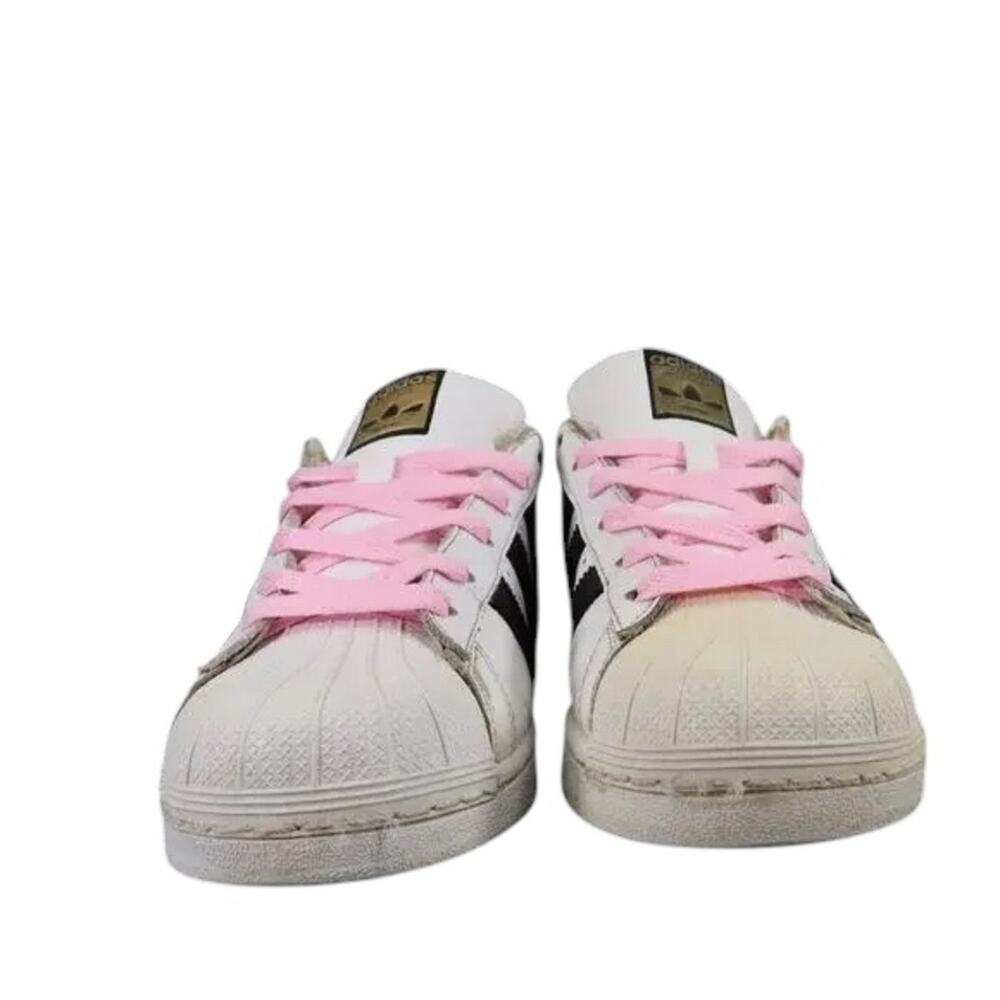 Adidas Shoes Kids 7 Sneakers Superstar Lifestyle Classic White Black Casual Low - Picture 3 of 14